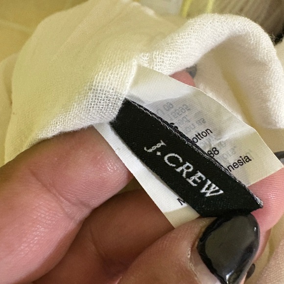 J. Crew Ruffle Gauze Stylish Strapless Cream Dress, cream - Picture 4 of 4